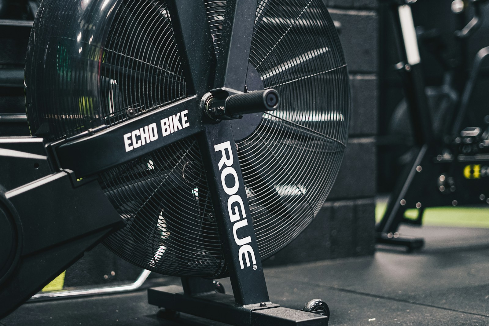 a close up of a bicycle with a fan